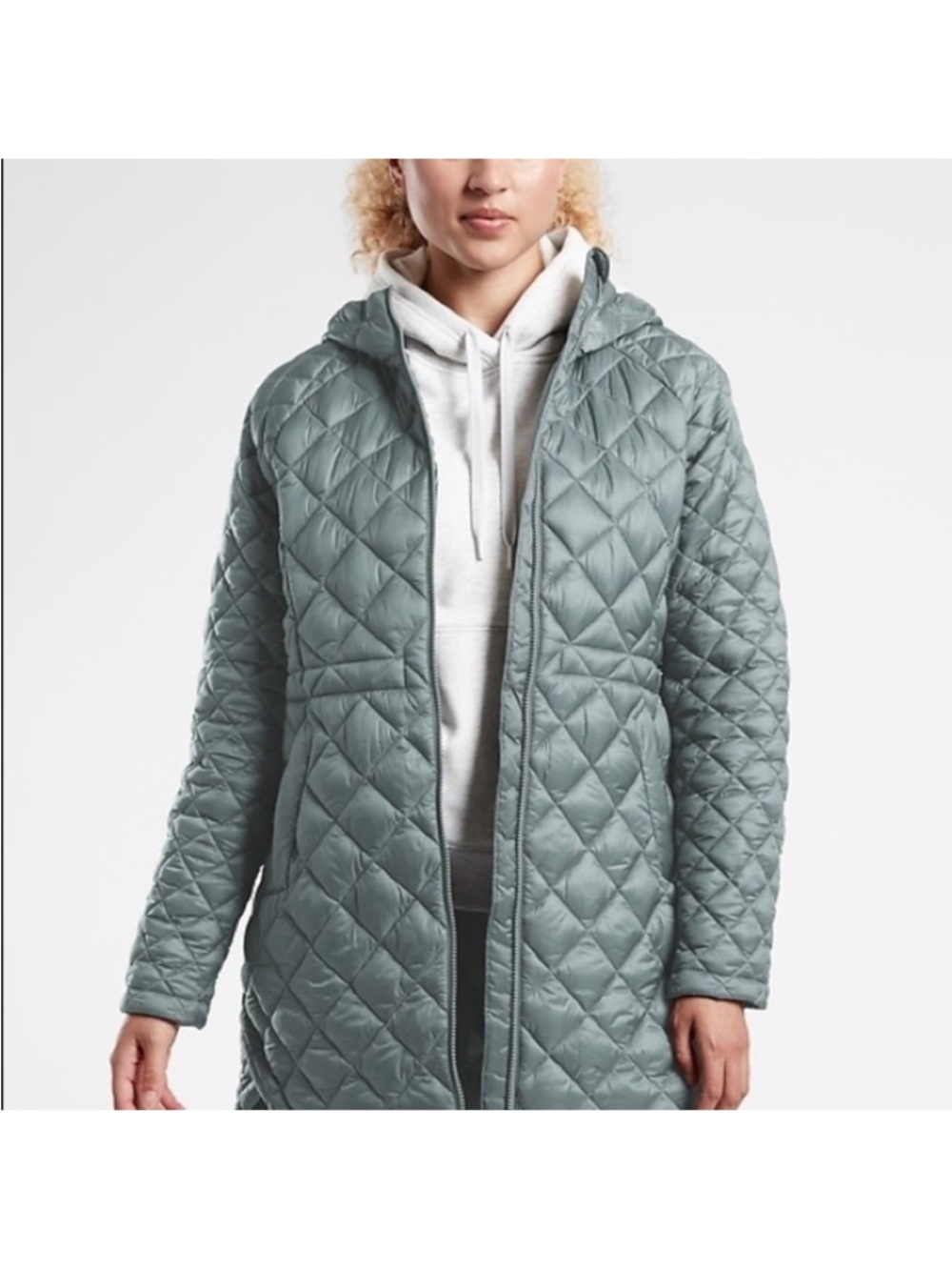 Athleta Whisper Featherless Parka in Metropolis Grey Size 2X